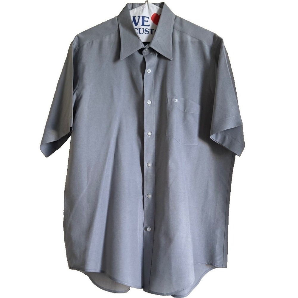 Oscar De La Renta Men's Shirt Pocket Gray Size Large